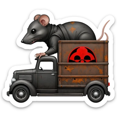 Darth Vader’s Very large rat infested 1936 mover’s moving truck sticker