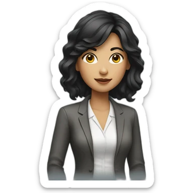 womam architect with black hair sticker