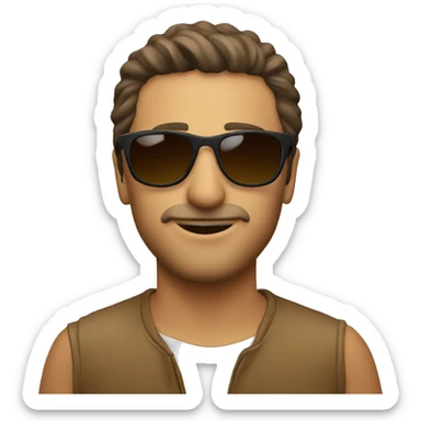 Italian man sunglasses sticker