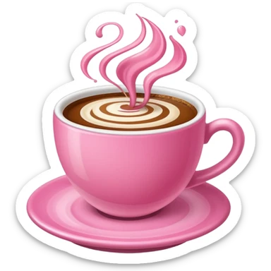 Café con crema rosa sticker