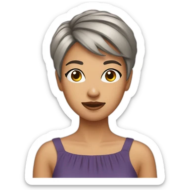 woman shorthair dress photographer sticker