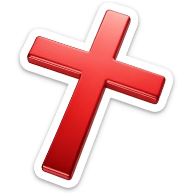 Cross emoji sticker