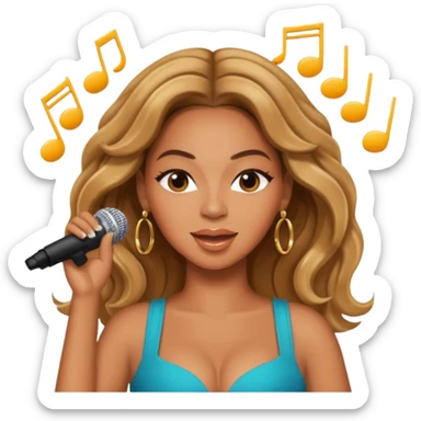  Beyonce singing sticker