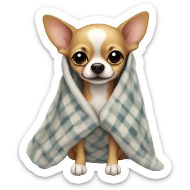 Chihuahua in a blanket sticker