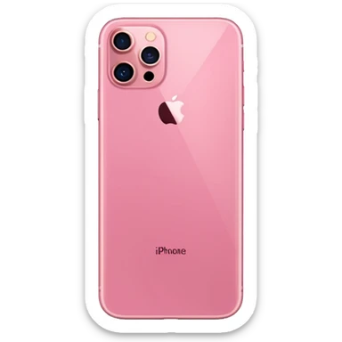 Create me a pink iPhone 17 pro image with the screen in a straight position. png. With one phone not too and it needs to show the front side screen! sticker