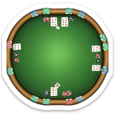 Poker table sticker