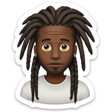 black man with high top dreads sticker