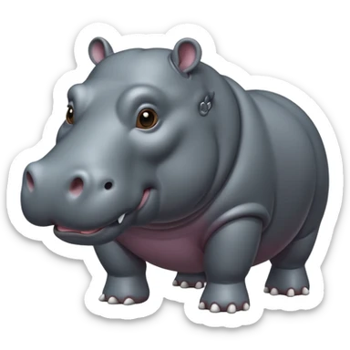 Hippopotamus sticker