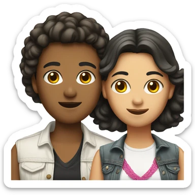 Mexican and white lesbians sticker