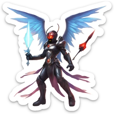 gemini angel vs demon epic battle sticker