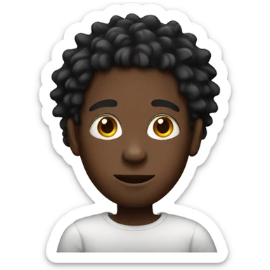 black boy with red dreads sticker