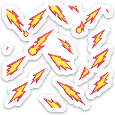 eyes shooting lightnings sticker