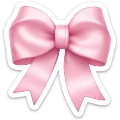 light pink ribbon bow sticker