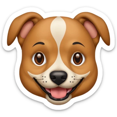 dog with tattoed face sticker