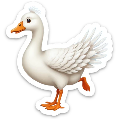 Running silly goose sticker