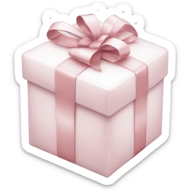 Light pink Christmas gifts under a white Christmas tree  sticker