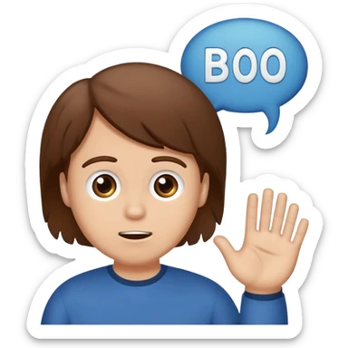 A man with brown hair with a speech bubble that says “you do you boo boo” sticker
