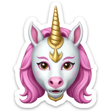 unicorn face scout girl sticker