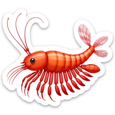 Candy shrimp sticker