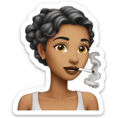 Smoking hot girl sticker