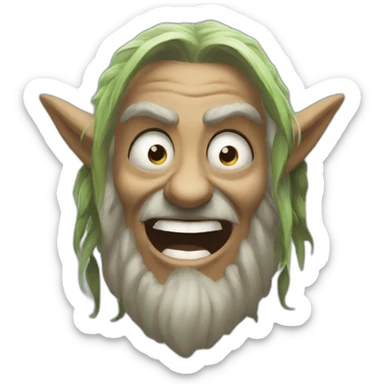 warcraft druid laughing eyes closed sticker