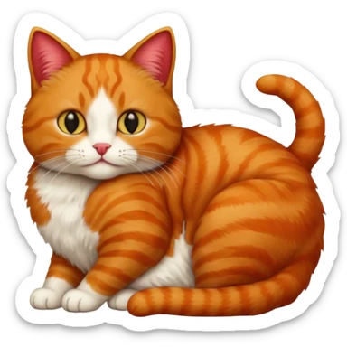 A strawberry and a cat conjoined  sticker