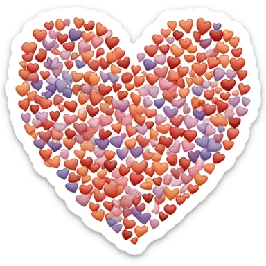 Heart with hearts sticker