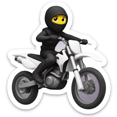 NINJA RIDING A DIRTBIKE sticker