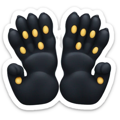 A black panther holding the number 0 in its paws sticker