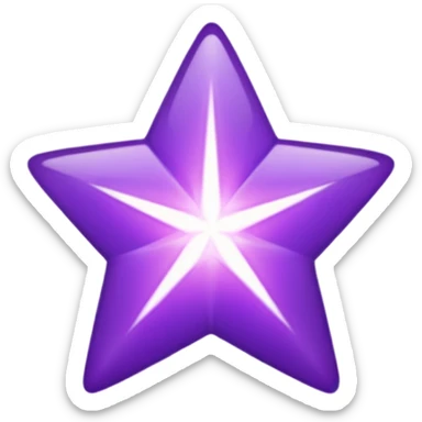 Purple void star that looks ethereal sticker