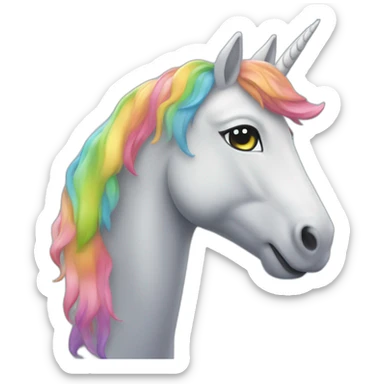 Licorne sur un arc en ciel sticker