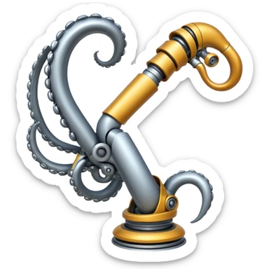 robot tentacle arm sticker