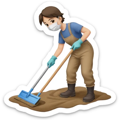 sweeping shit under the carpet sticker