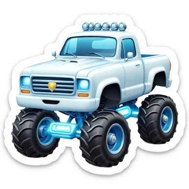 Ghost monster truck emoji sticker