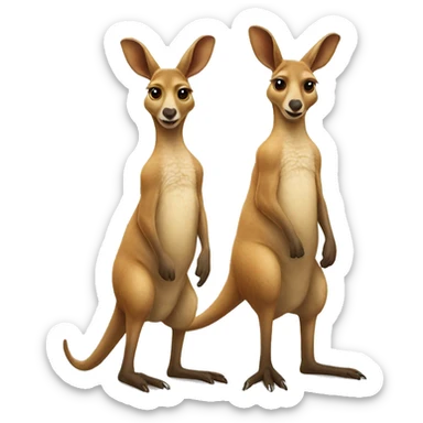 Two kangaroos sticker