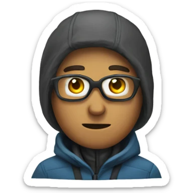 Person in anartica sticker