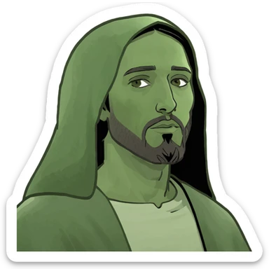 hood jesus sticker