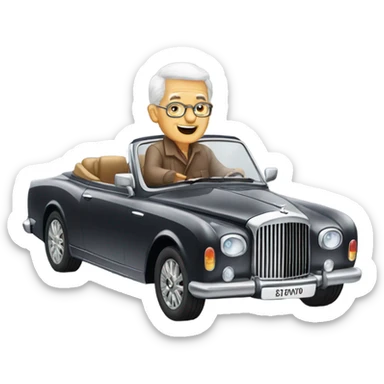 Old man convertible Bentley sticker