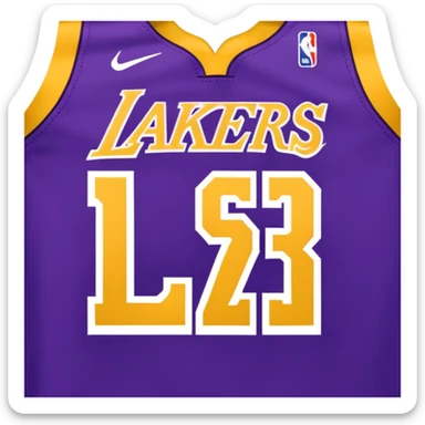 los angeles lakers jersey sticker