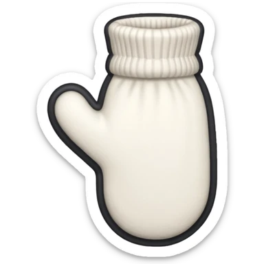 white mitten sticker