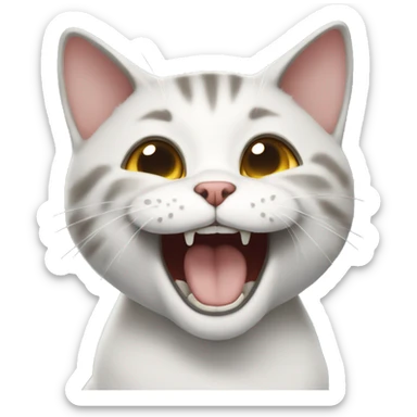 british short hair cat laughing sticker