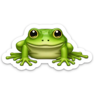 grenouille avec une couche culotte sticker