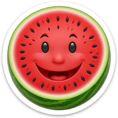 watermelon smile sticker