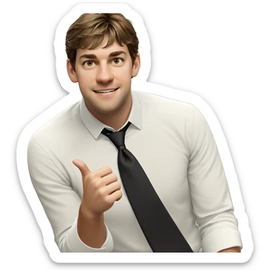 smiling boy in white shirt sticker