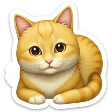 Смайлик кот, на глазах звёзды sticker