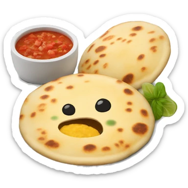 Pupusas add curtido and salsa on it sticker