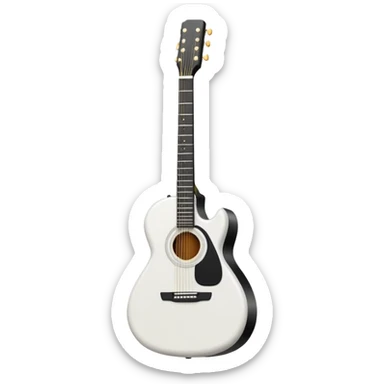 white Guitar Case sticker