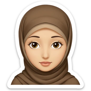 Hijabi girls with no face asthetic  sticker
