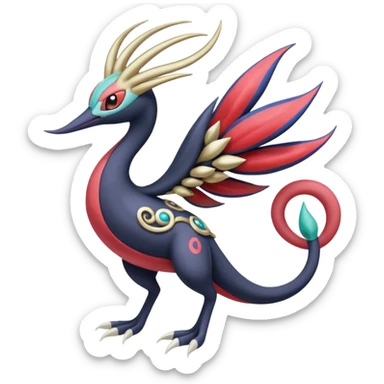 Meloetta-Darkrai-Cresselia-Milotic-Pokémon-Fakémon-fusion, full body sticker
