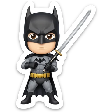 batman con una katana in mano sticker